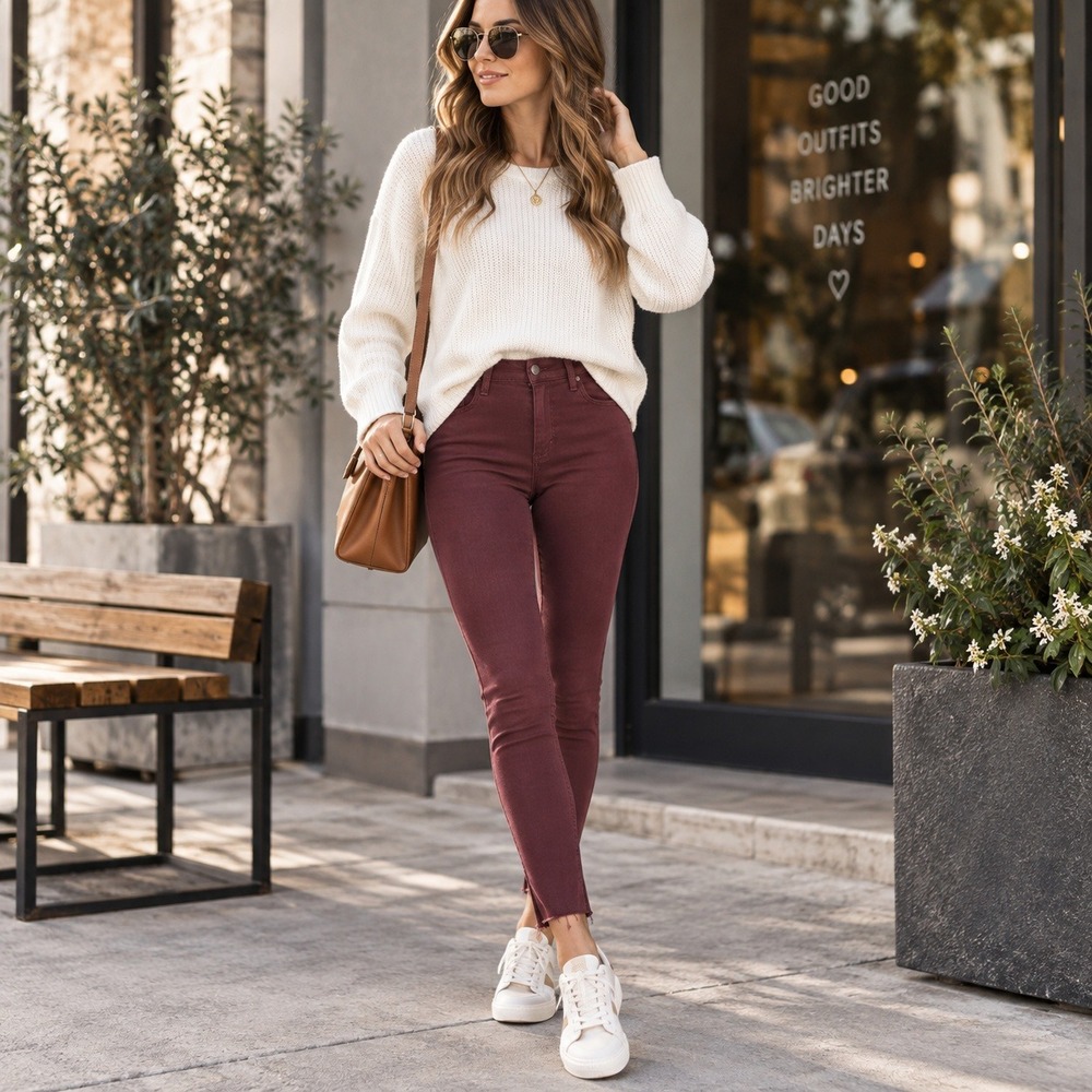 Joes Jeans Womens 26 Cranberry Skinny Raw Hem Boho‎ Streetwear